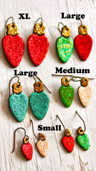 Choose Your Size and Color Bulb Earring Set