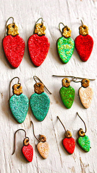 Choose Your Size and Color Bulb Earring Set