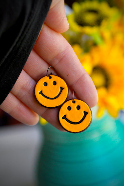 Petite Smiley Face earrings