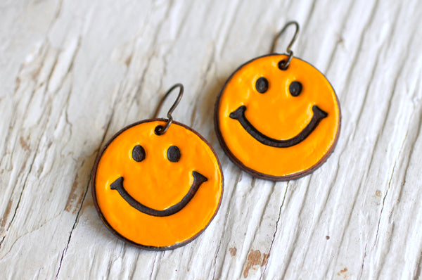 Petite Smiley Face earrings