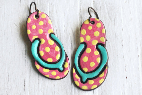 Summery Flip Flop Earrings