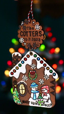 Custom Gingerbread House Ornament