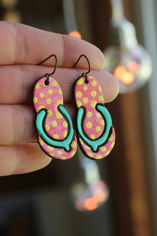 Summery Flip Flop Earrings