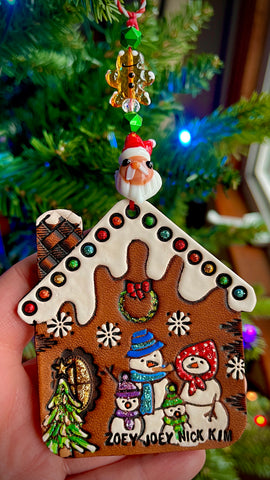 Custom Gingerbread House Ornament