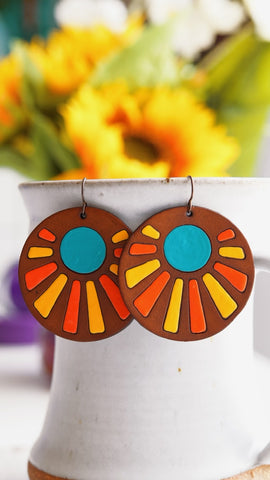 Turquoise Sonora Sun Earrings