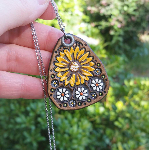 Sunflowers and Daisy Necklace