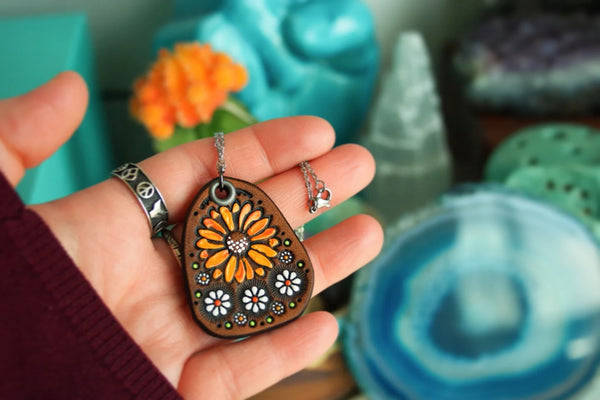 Sunflowers and Daisy Necklace