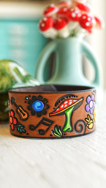 Woodstock Hippie Leather Cuff