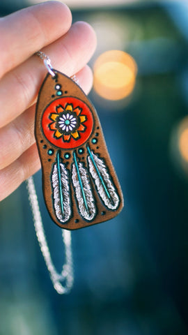 Dreamcatcher Leather Necklace